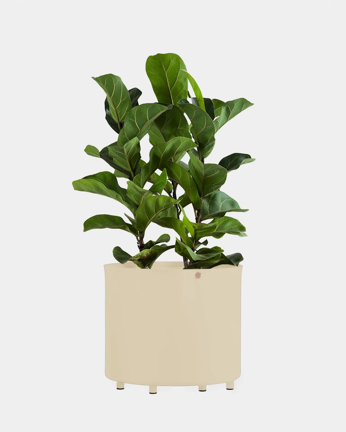 Vaso alumínio reto 33 com pé e furo na base - Sob encomenda