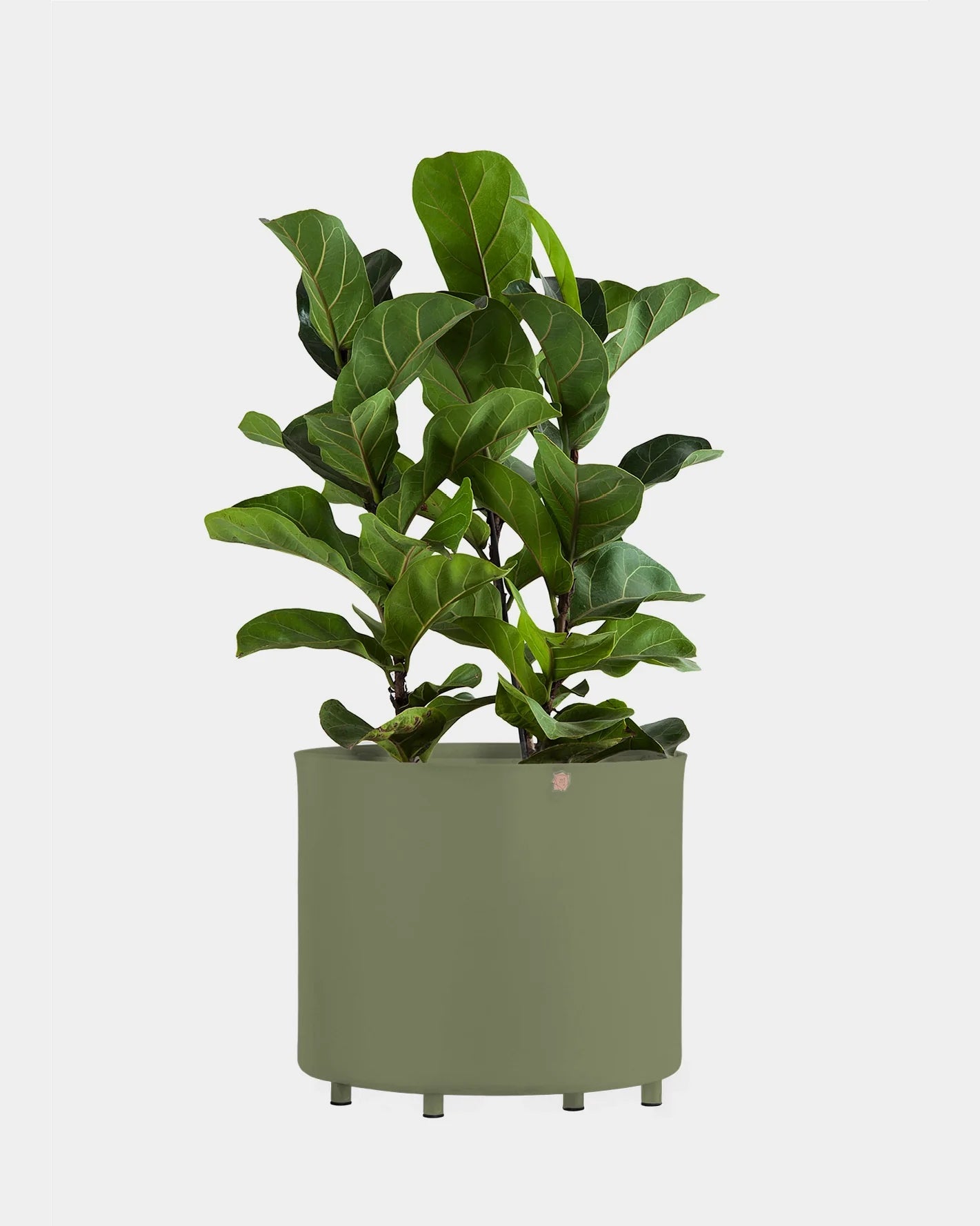 Vaso alumínio reto 33 com pé e furo na base - Sob encomenda