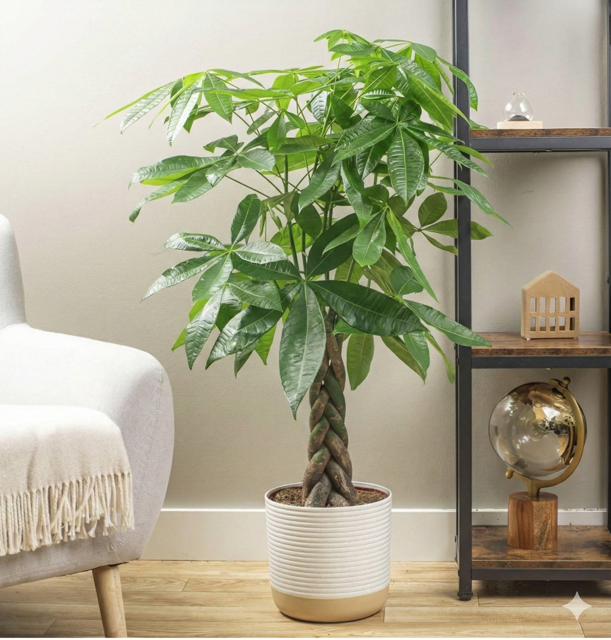 Leafy Ladder Braided Money Tree