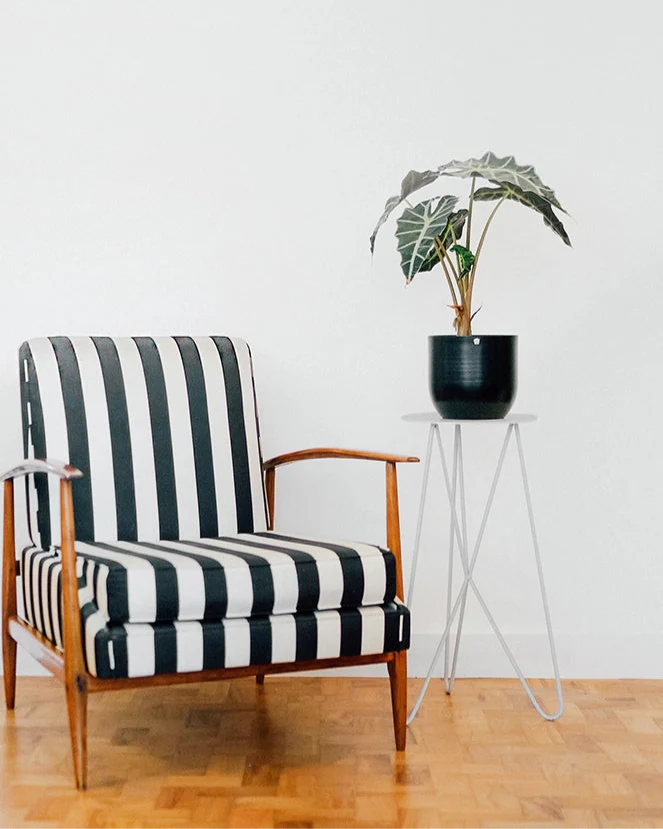 Cachepô alumínio arredondado 18