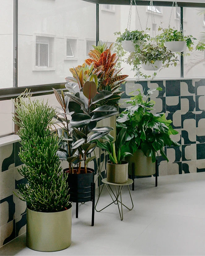 Cachepô alumínio reto 38 - Cores sob encomenda