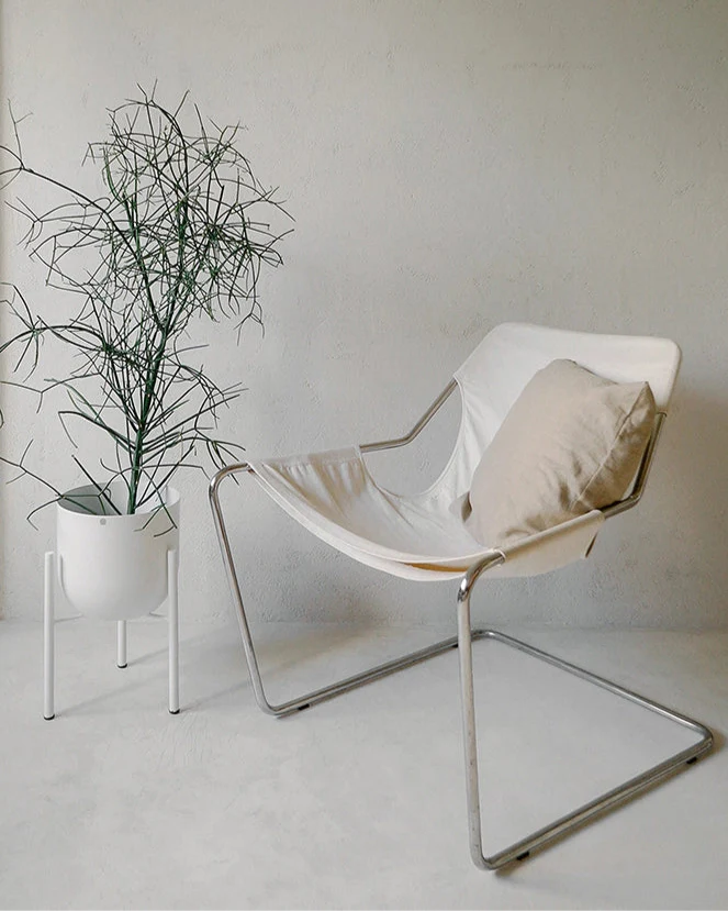 Conjunto - Suporte Rouxinol 25 baixo + Cachepô arredondado 25