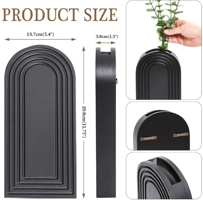 The Meridian Arch Wall Vases — Set of Two