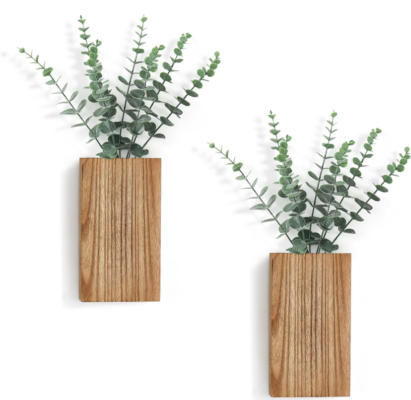 The Timberline Minimal Wall Vases — Set of Two