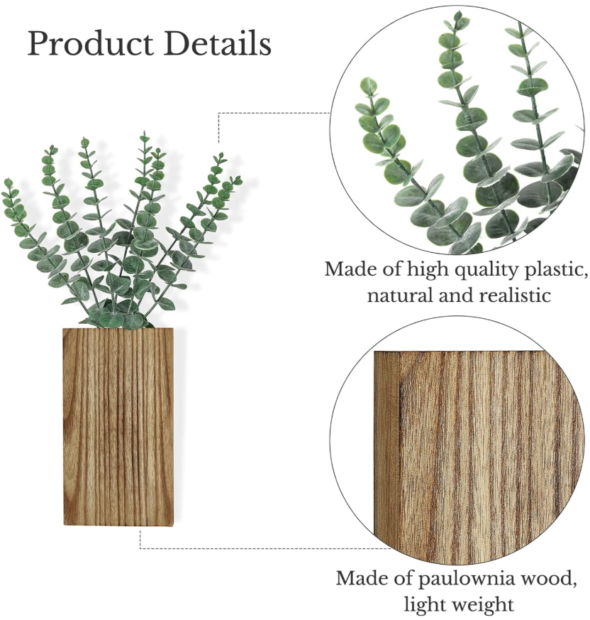 The Timberline Minimal Wall Vases — Set of Two