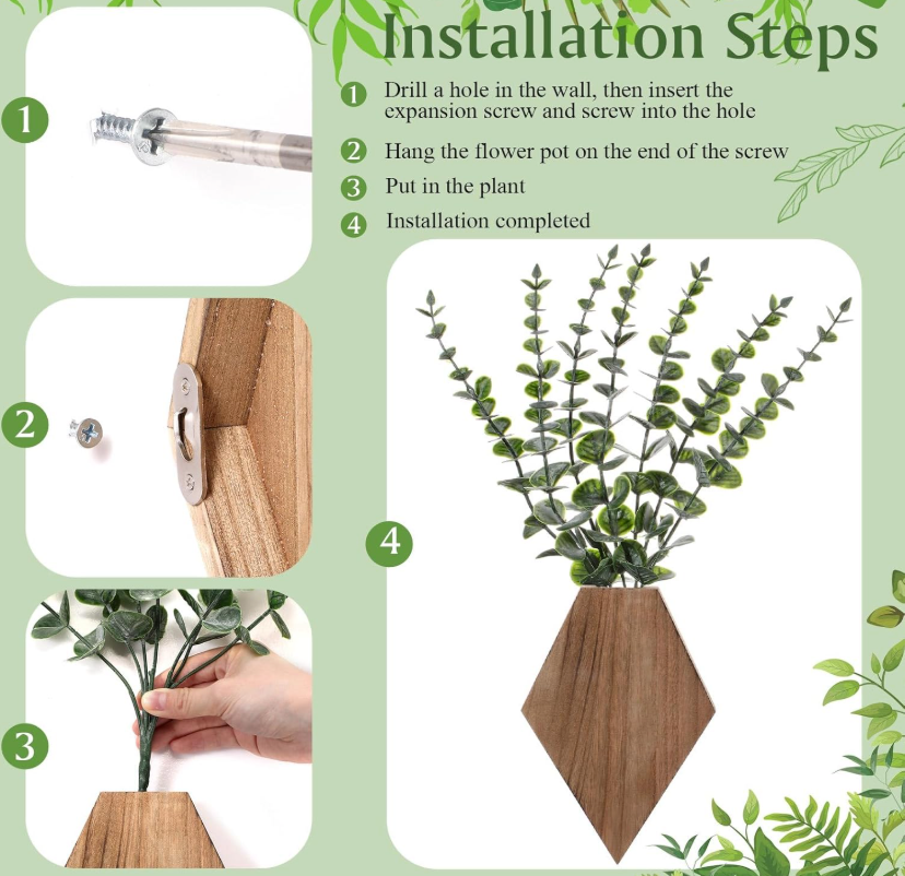 The Facet Grove Wall Vases — Set of Two