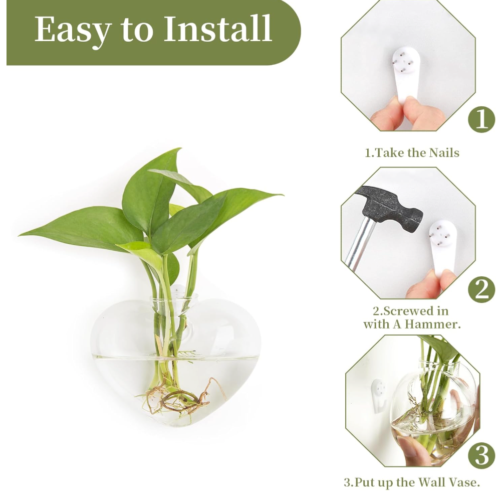 The Heartleaf Wall Vase Set