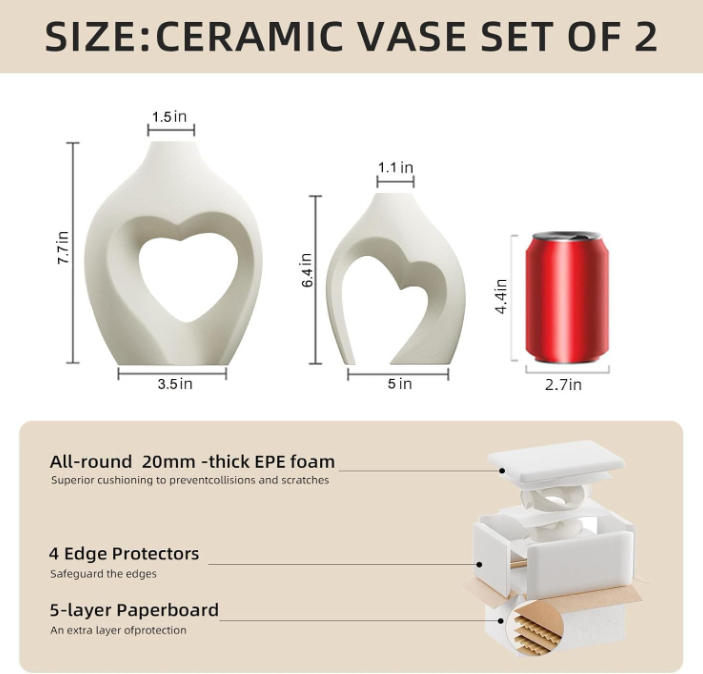 The Heartstone Embrace Vase Duo