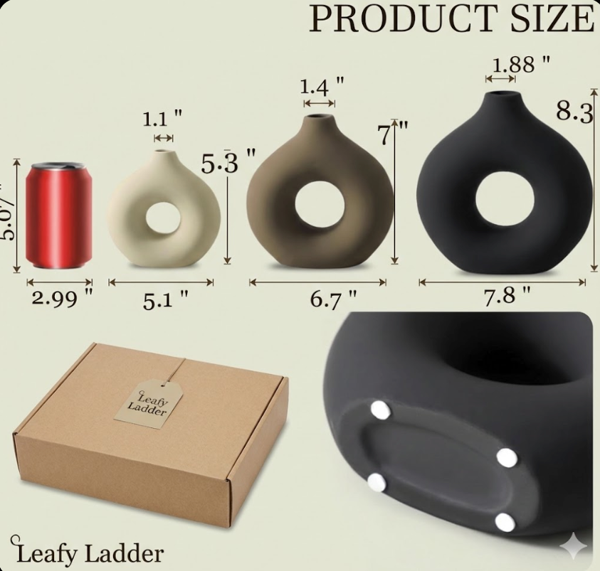 The Eclipse Trio Sculptural Vase Set