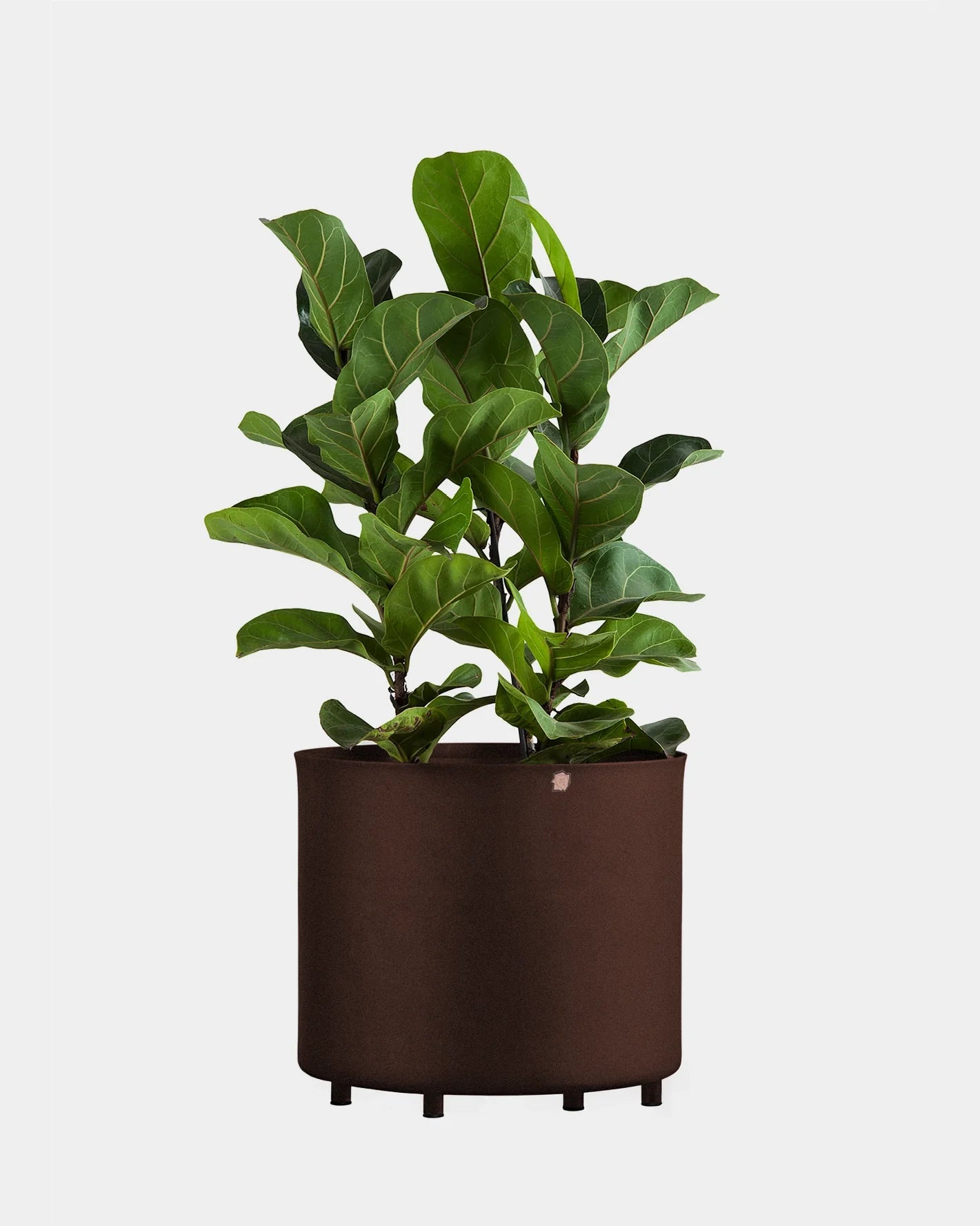 Vaso alumínio reto 33 com pé e furo na base - Sob encomenda