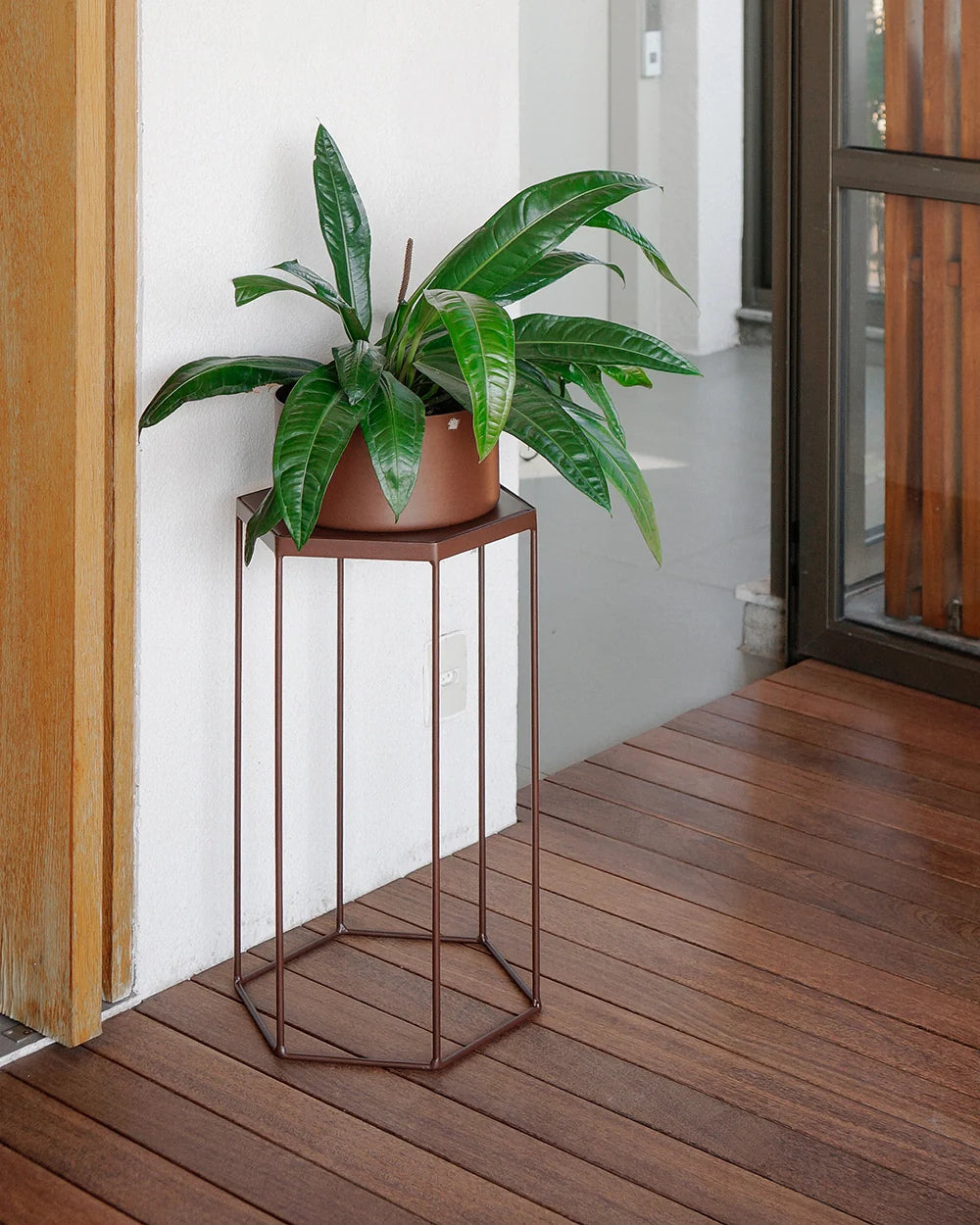 Cachepô alumínio cuia reto 25