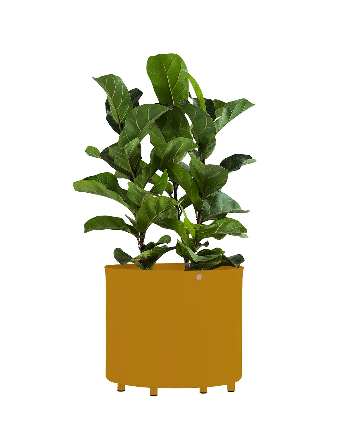 Vaso alumínio reto 33 com pé e furo na base - Sob encomenda